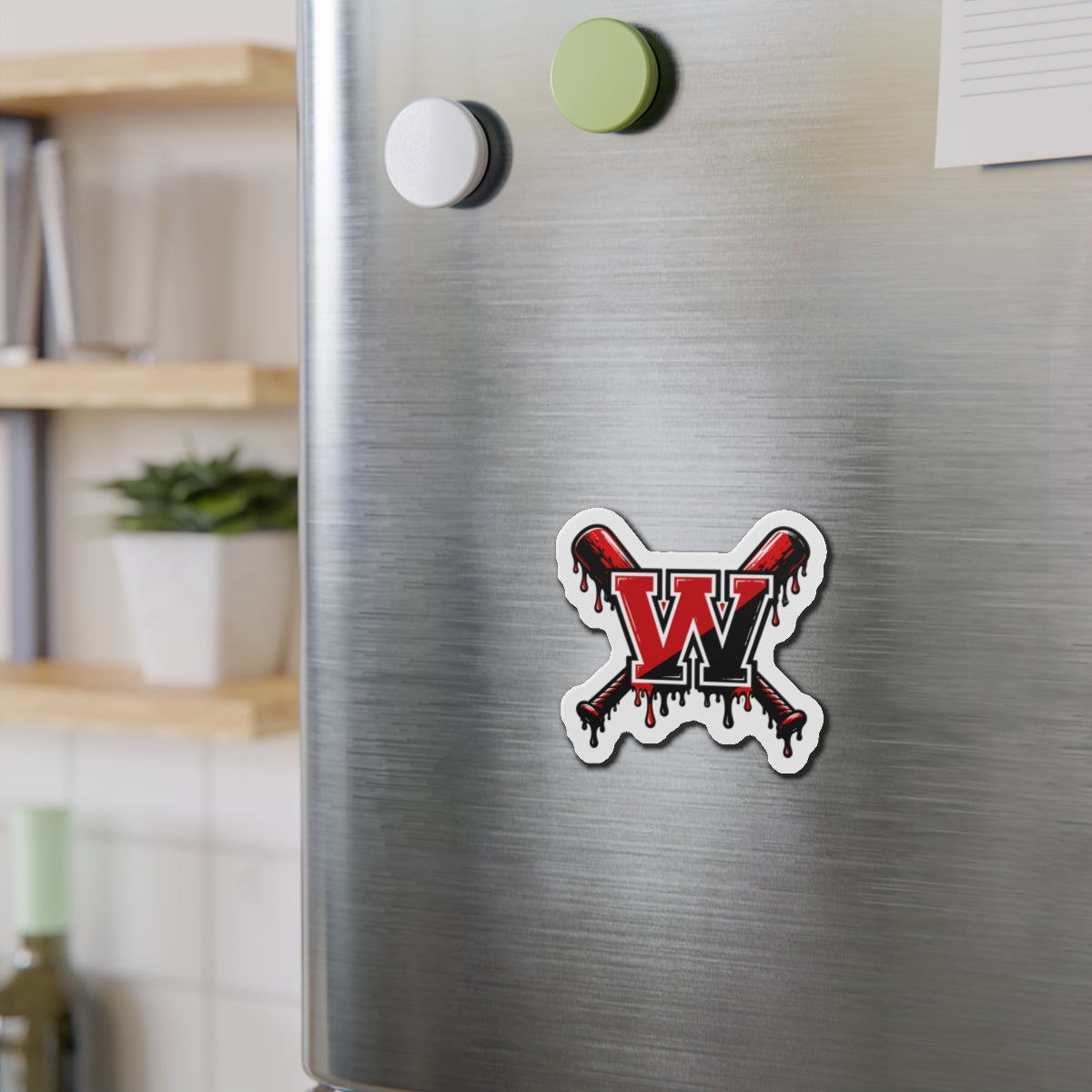 Winchester W Baseball Magnet