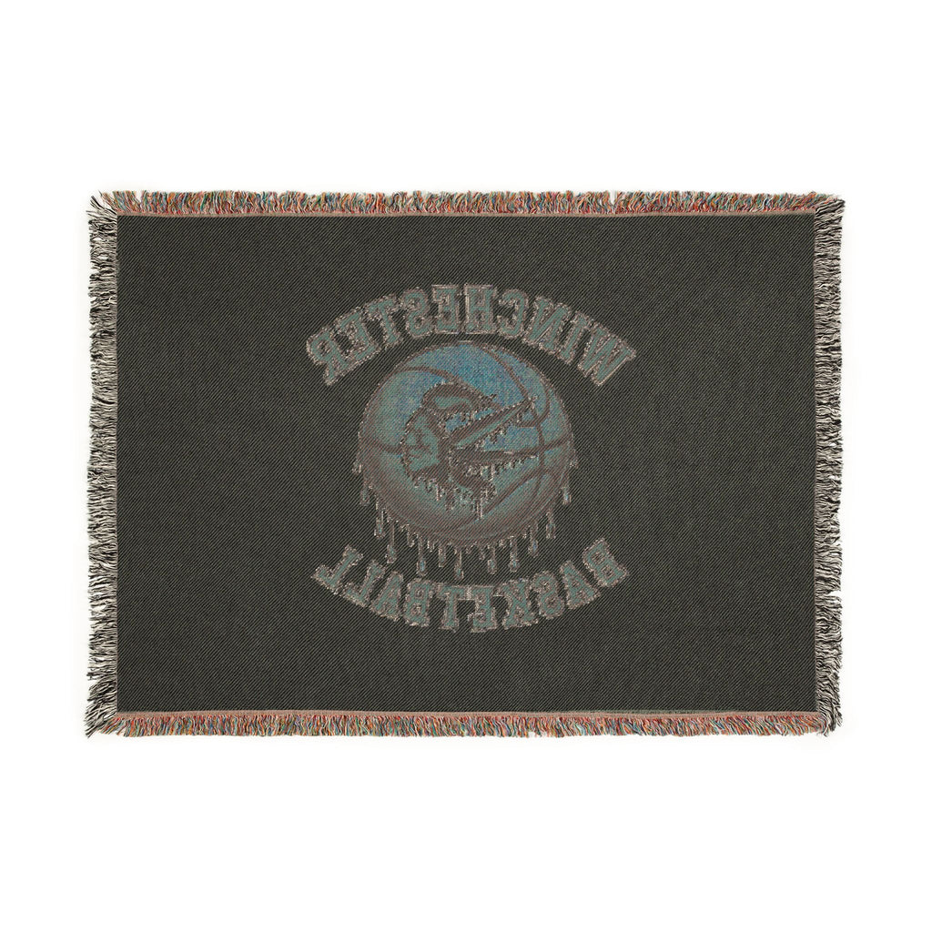 Vintage Winchester Basketball Woven Throw Blanket