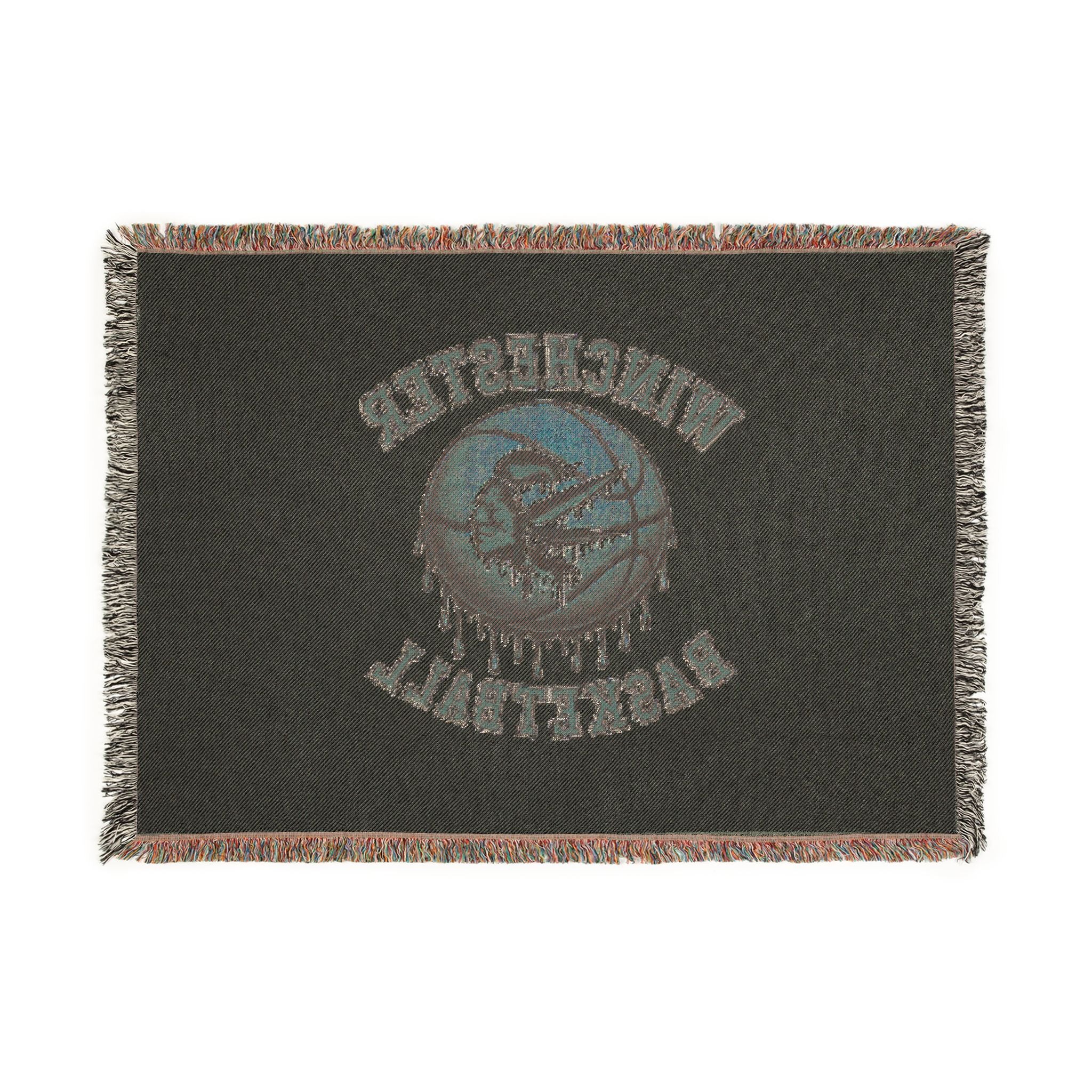 Vintage Winchester Basketball Woven Throw Blanket