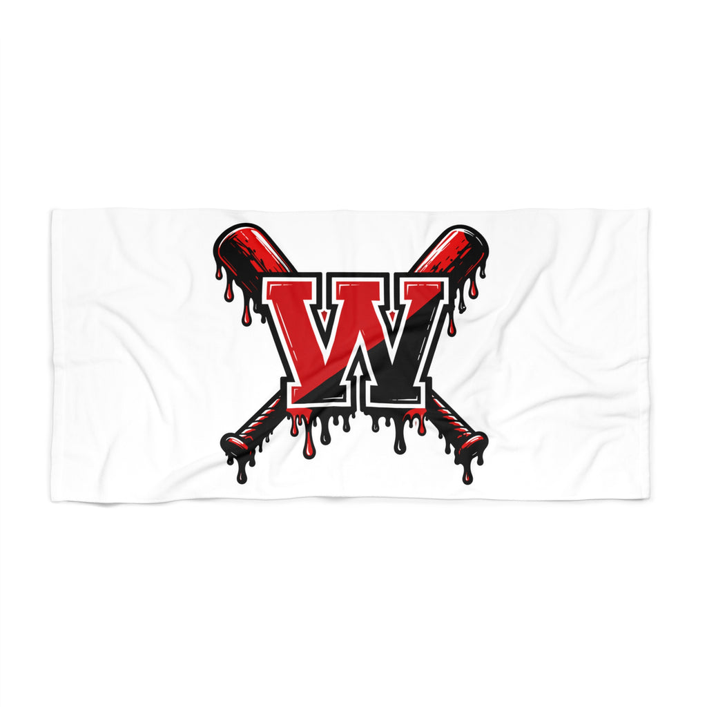 Baseball Drip 'W' Beach Towel