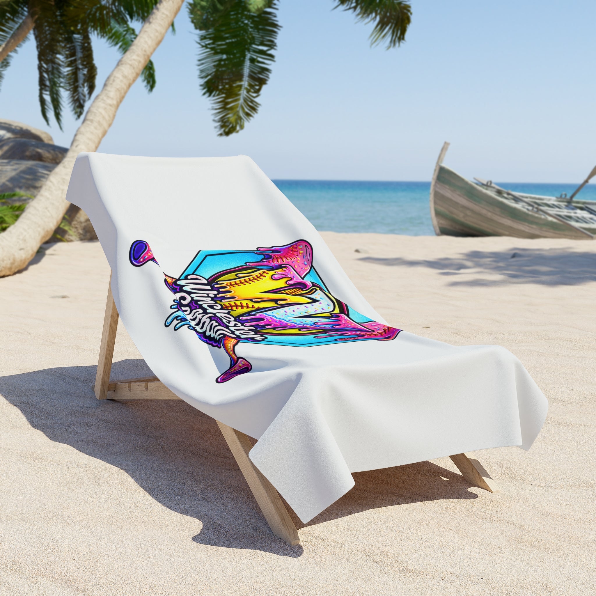 Winchester Softball Drip Beach Towel