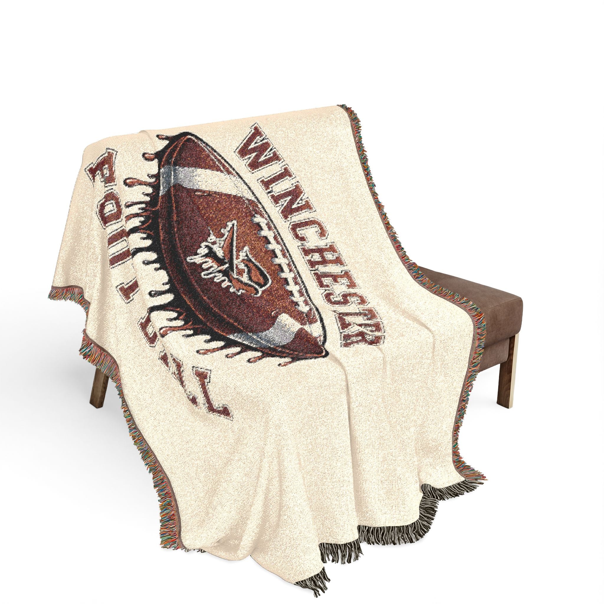 Winchester Football Woven Blanket — Team Football Throw Blanket