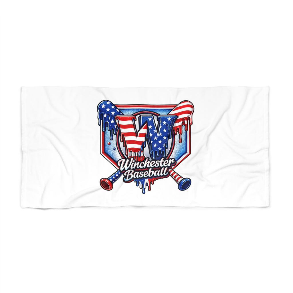 Patriotic Winchester Baseball Beach Towel