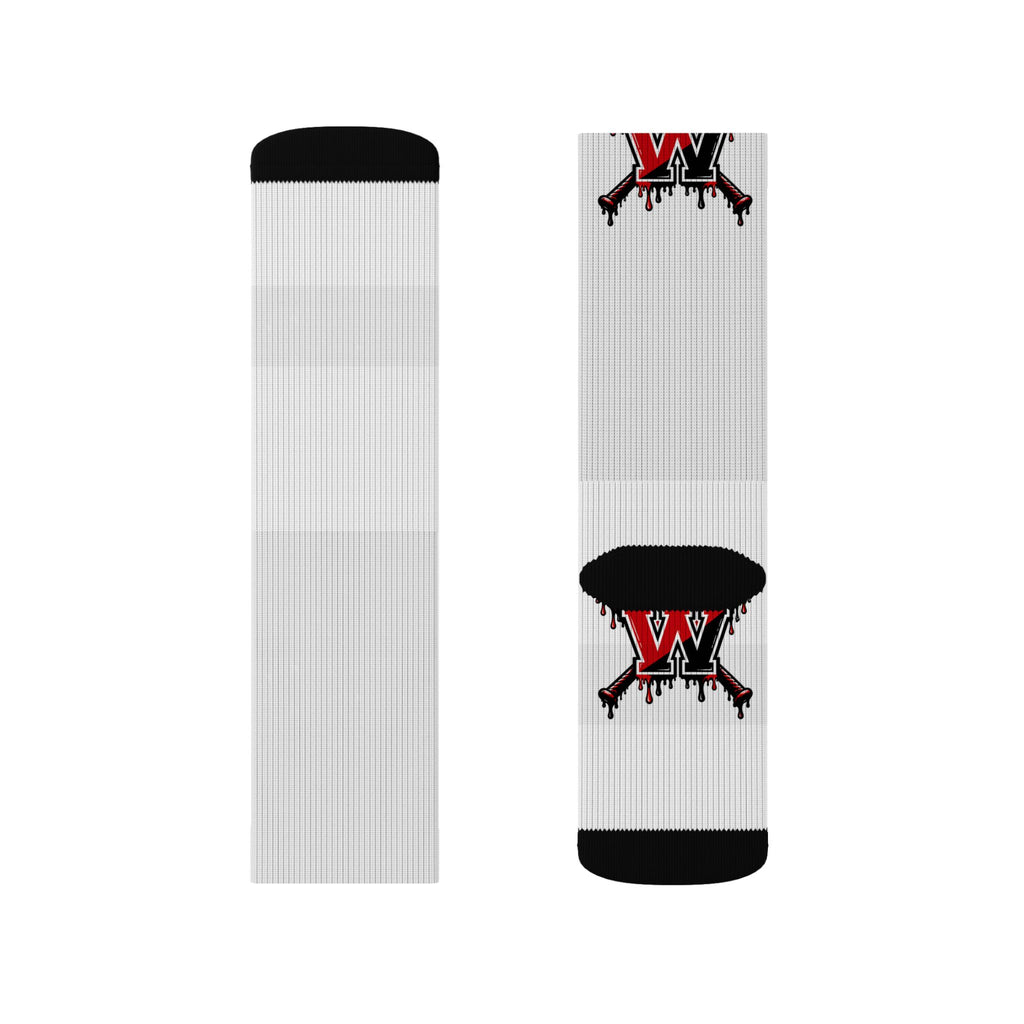Winchester Red Dripping 'W' Athletic Crew Socks