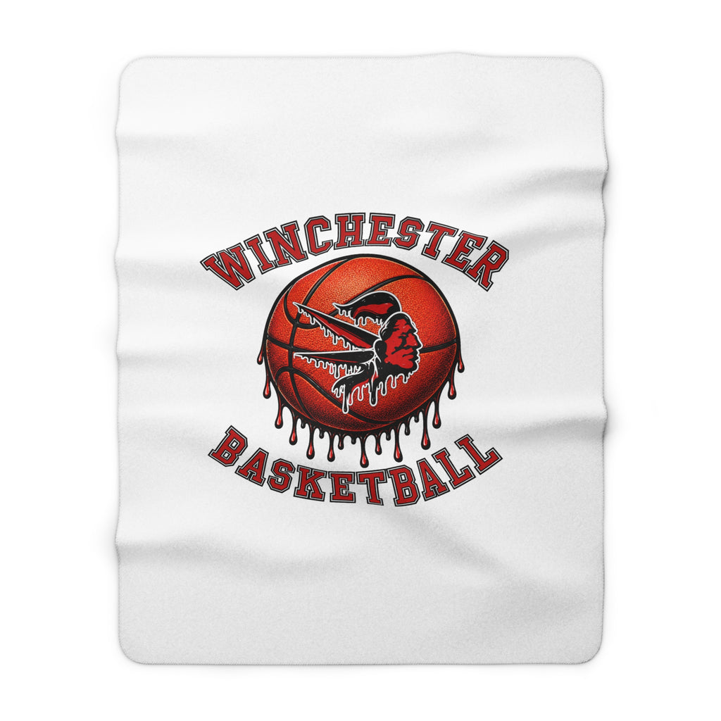 Winchester Basketball Sherpa Blanket