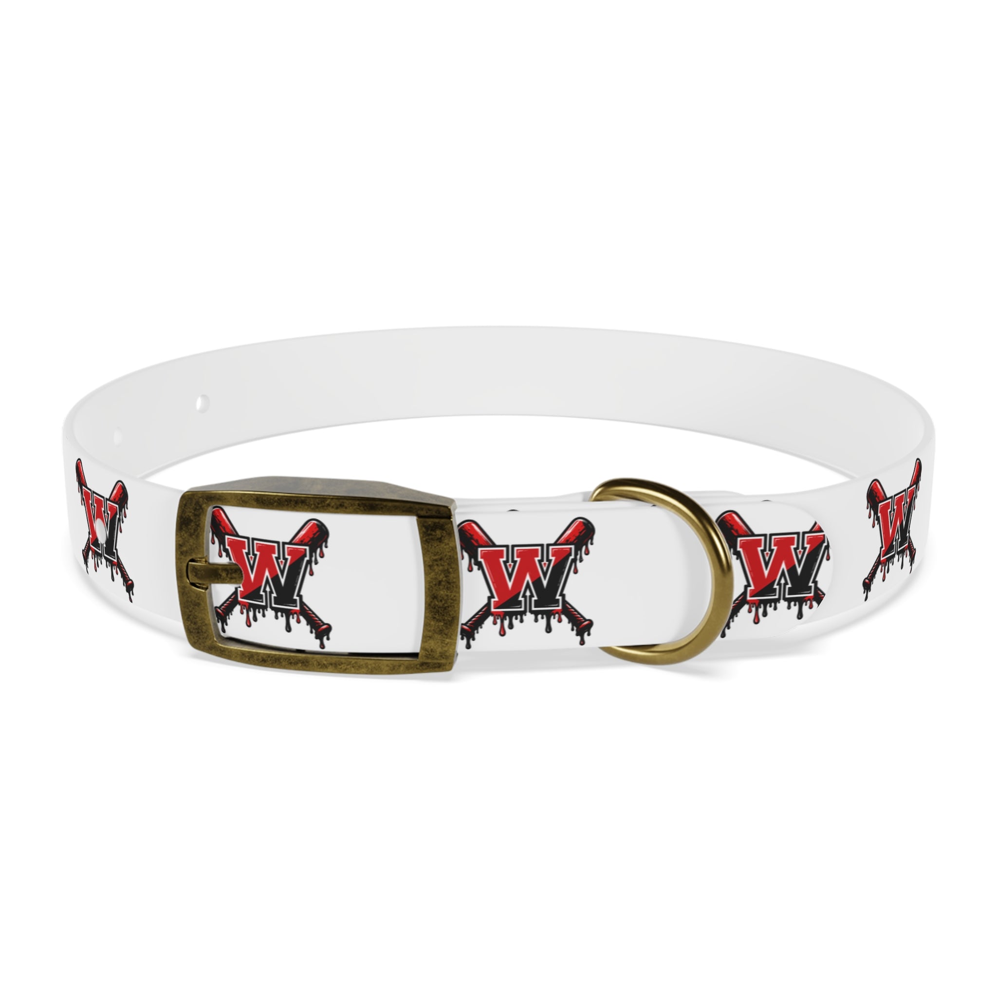 Winchester Baseball Drip 'W' Dog Collar