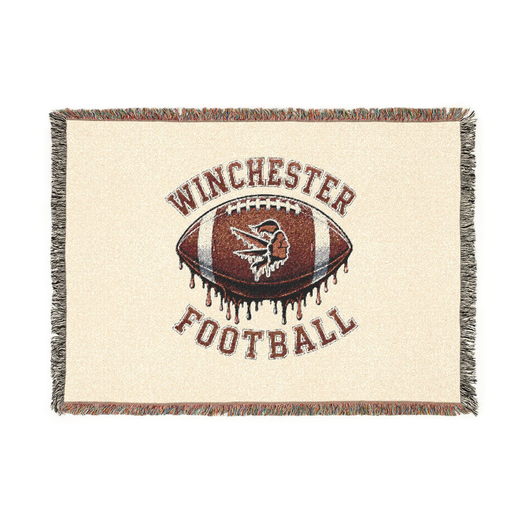Winchester Football Woven Blanket — Team Football Throw Blanket