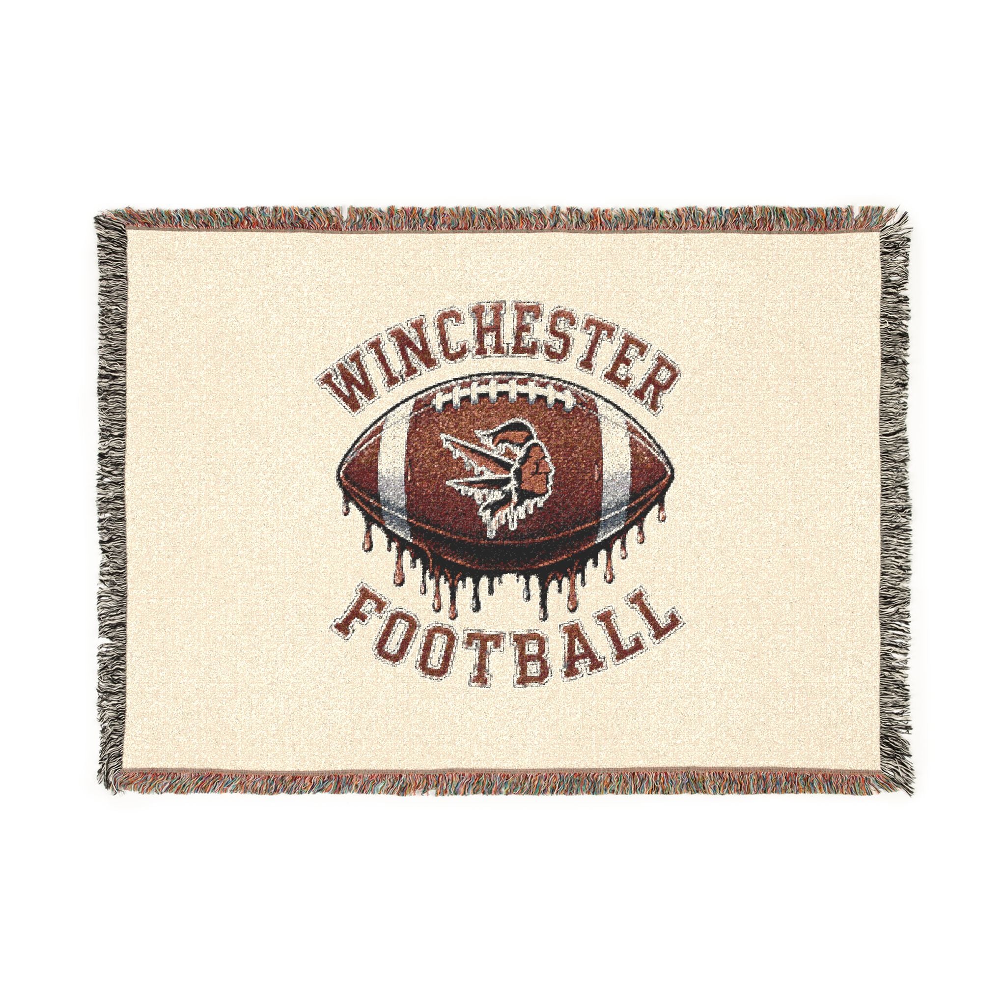 Winchester Football Woven Blanket — Team Football Throw Blanket