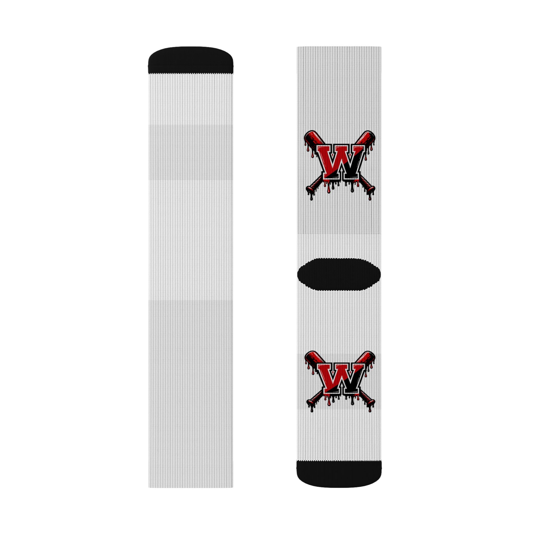Winchester Red Dripping 'W' Athletic Crew Socks