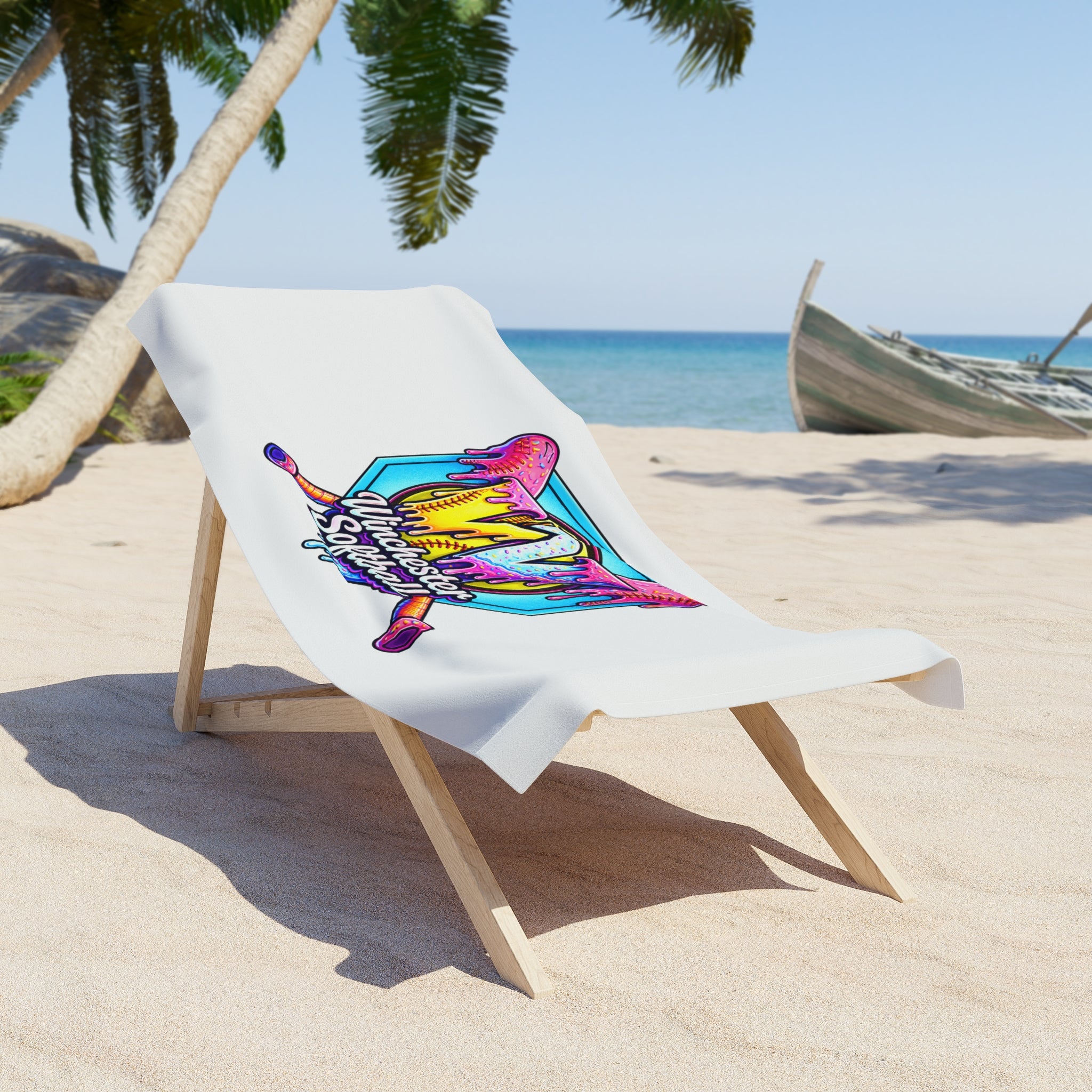 Winchester Softball Drip Beach Towel