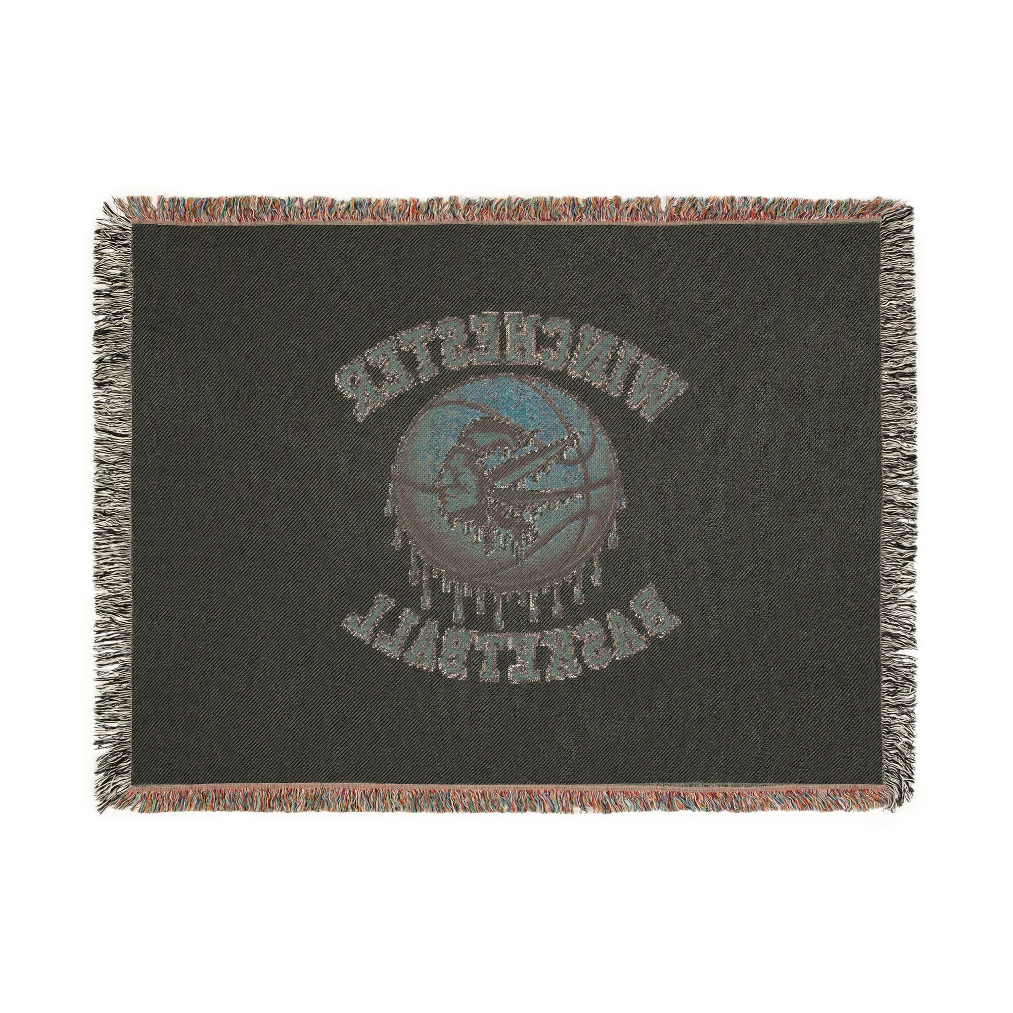 Vintage Winchester Basketball Woven Throw Blanket