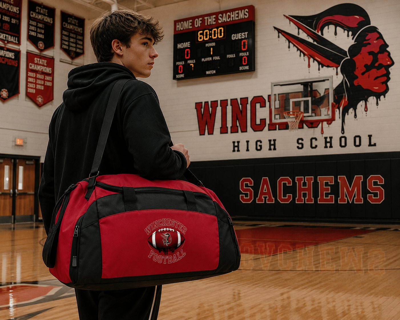 Sachems  Football Logo Gym Bag