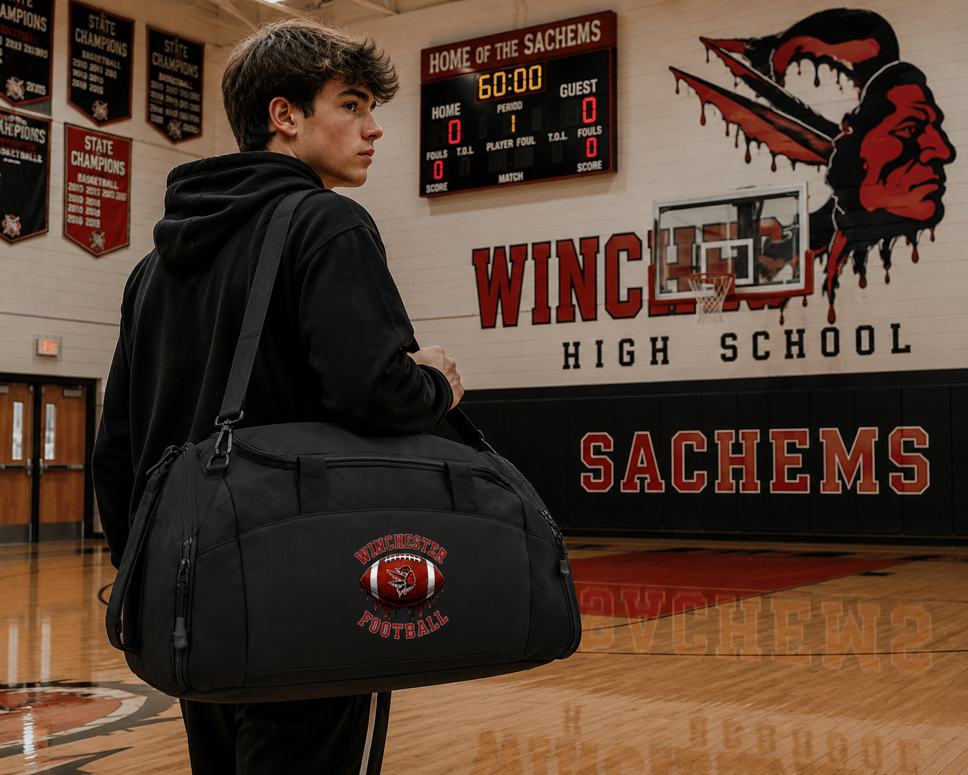 Sachems  Football Logo Gym Bag