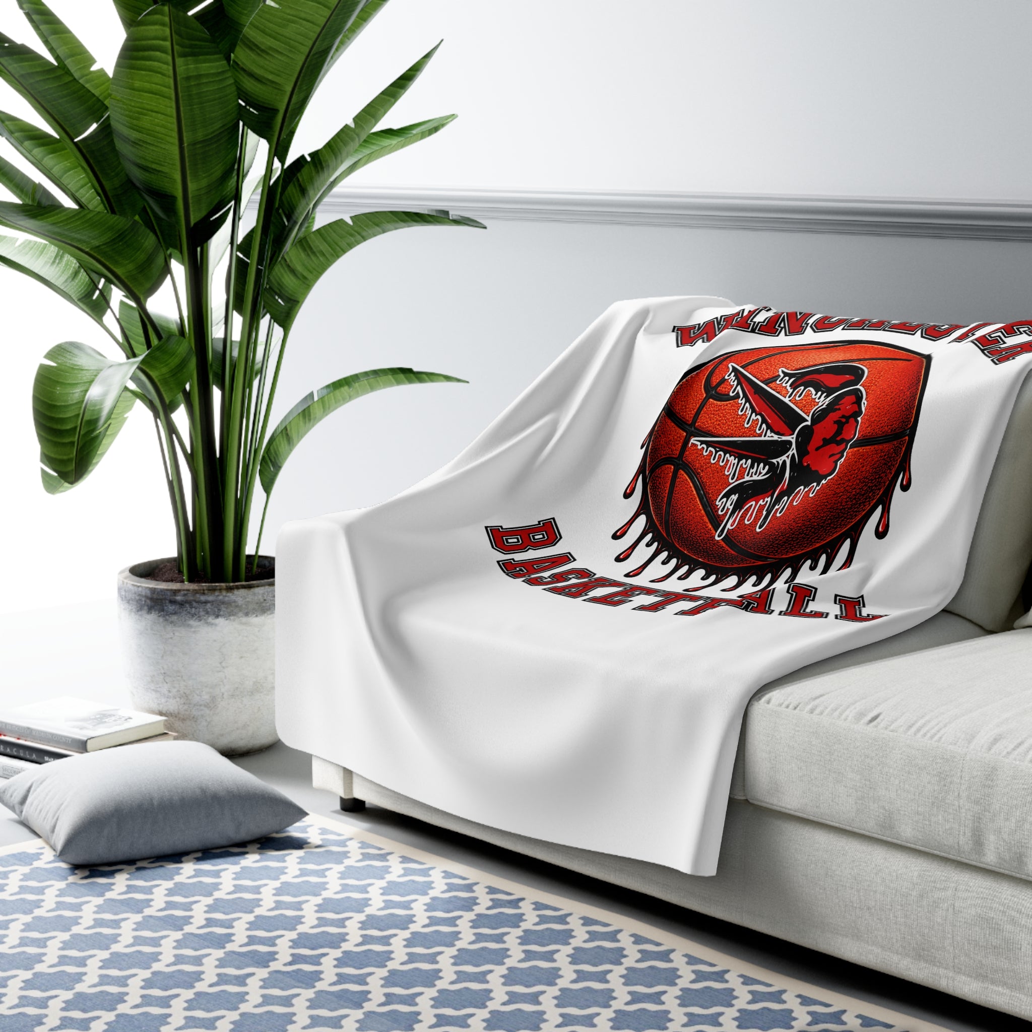 Winchester Basketball Sherpa Blanket