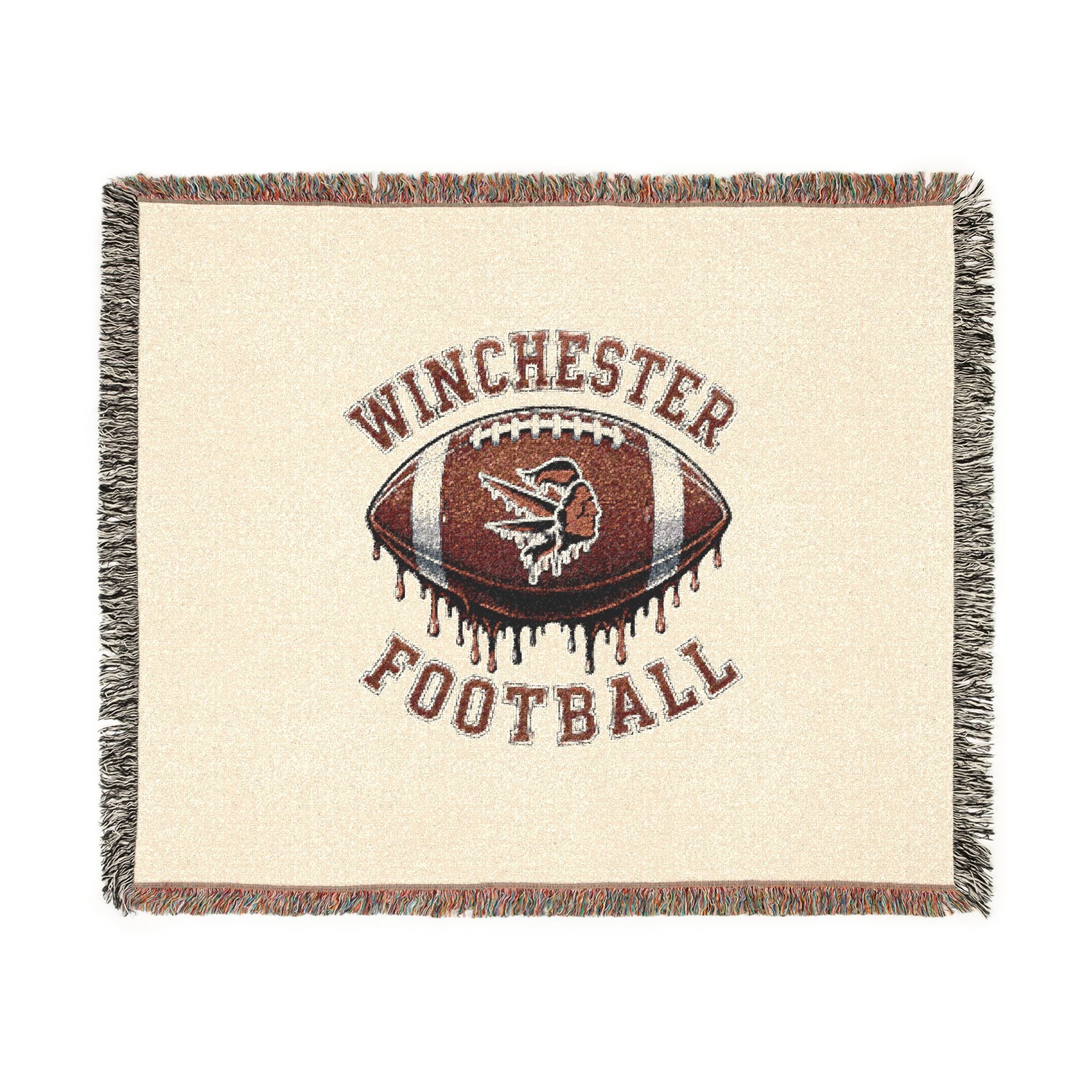 Winchester Football Woven Blanket — Team Football Throw Blanket