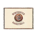Vintage Winchester Basketball Woven Throw Blanket