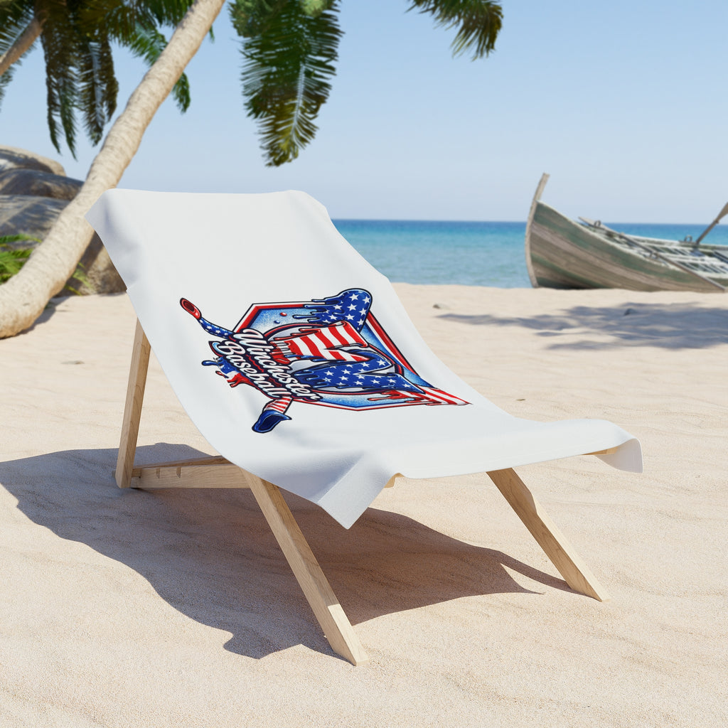 Patriotic Winchester Baseball Beach Towel