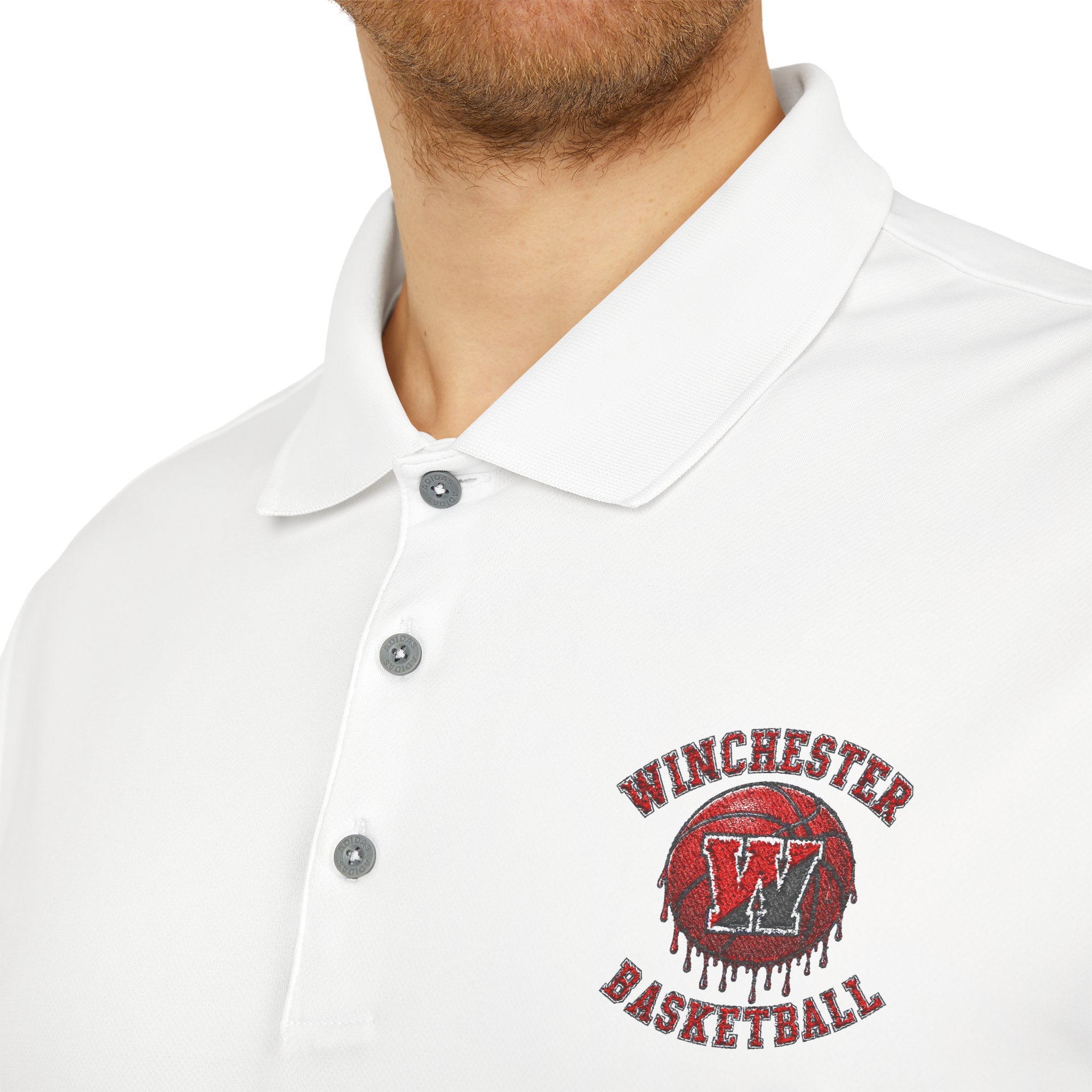 Adidas Embroidered Basketball Polo Shirt