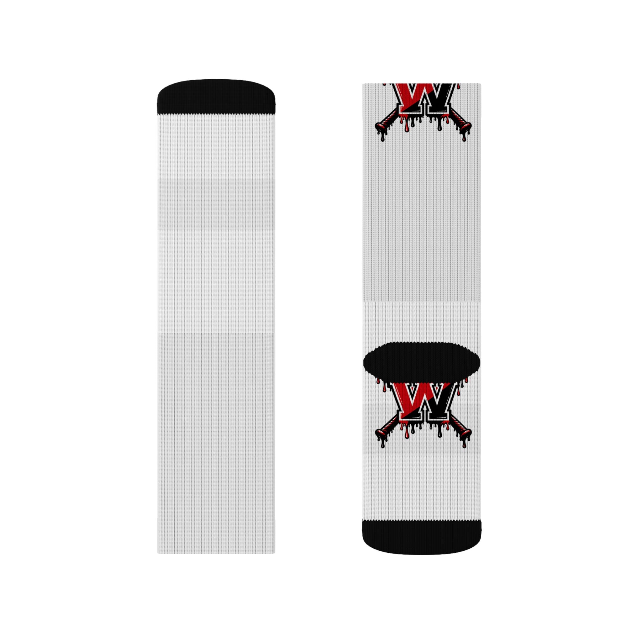 Winchester Red Dripping 'W' Athletic Crew Socks