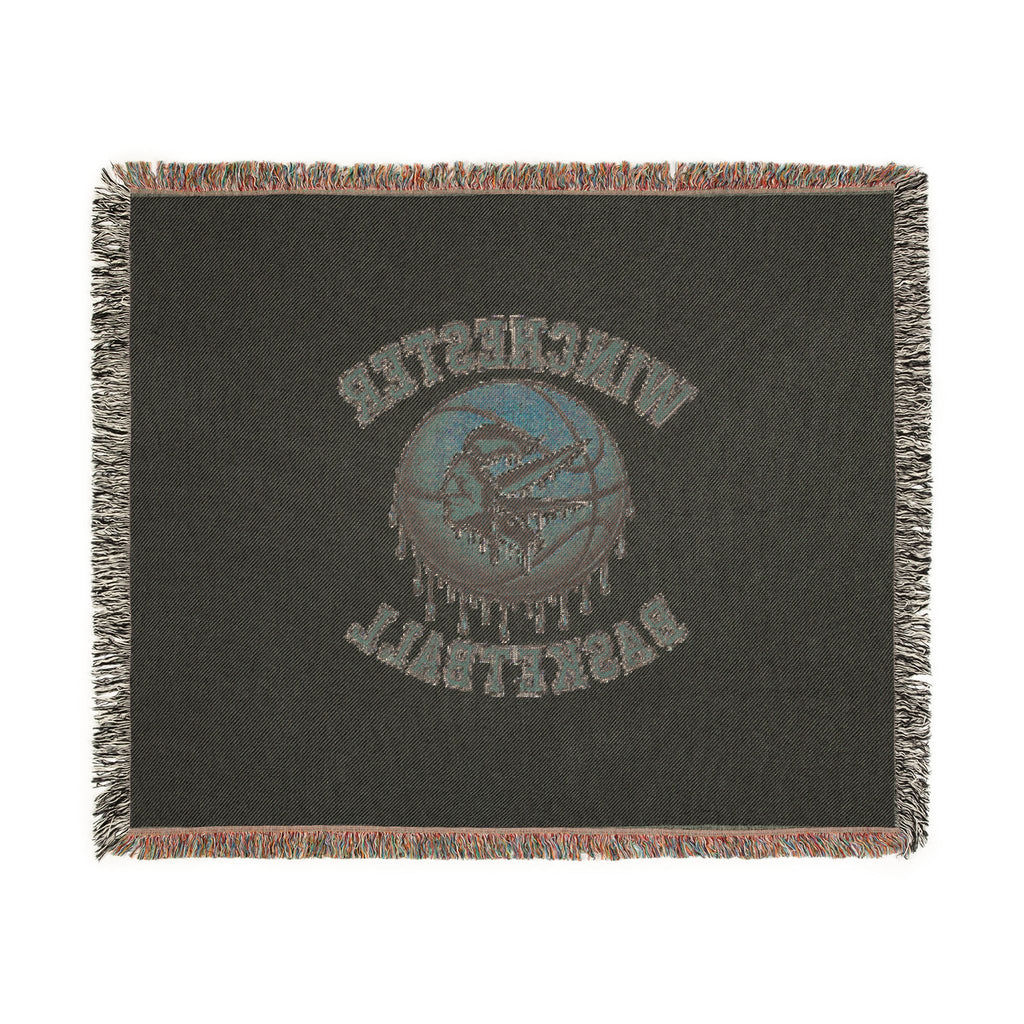 Vintage Winchester Basketball Woven Throw Blanket