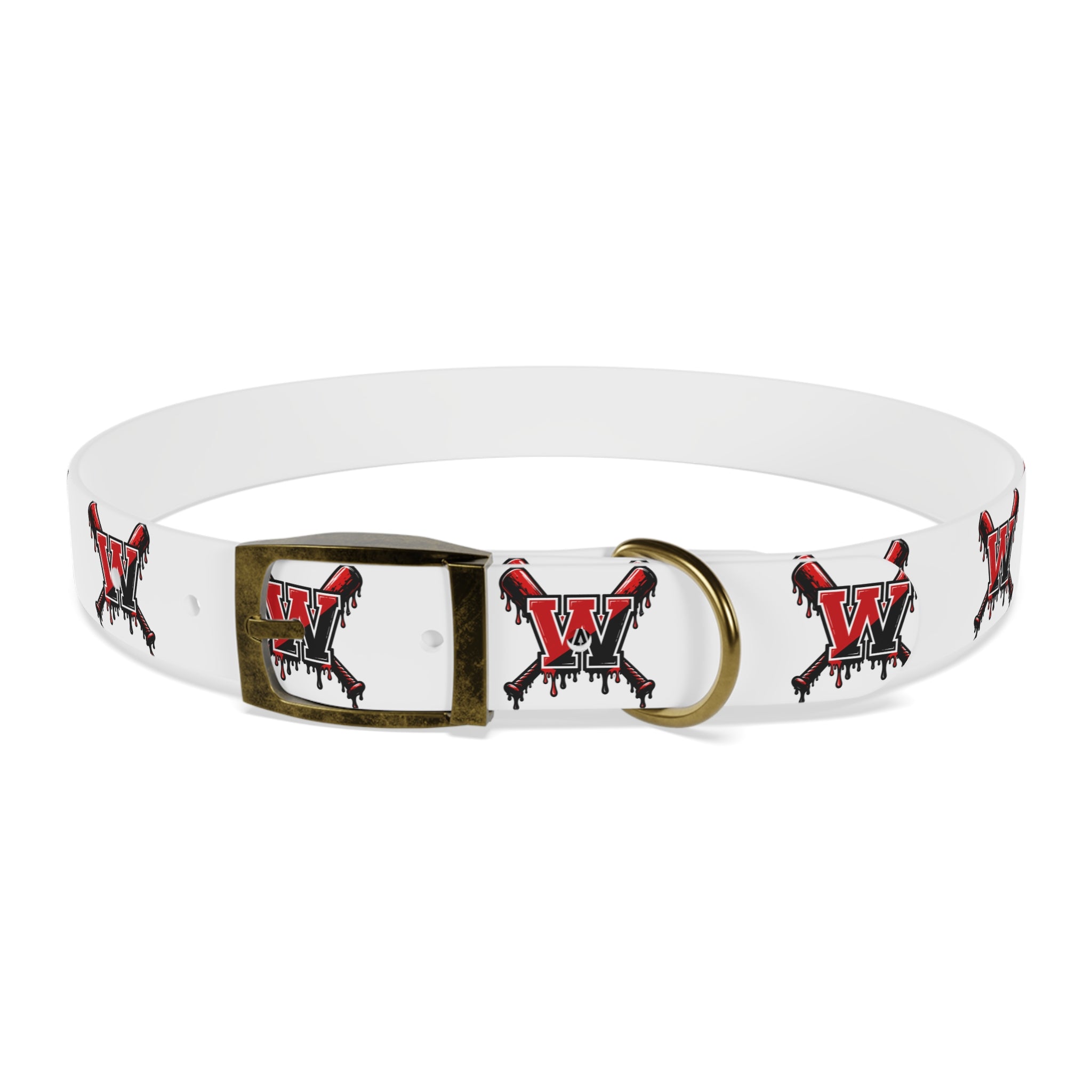 Winchester Baseball Drip 'W' Dog Collar