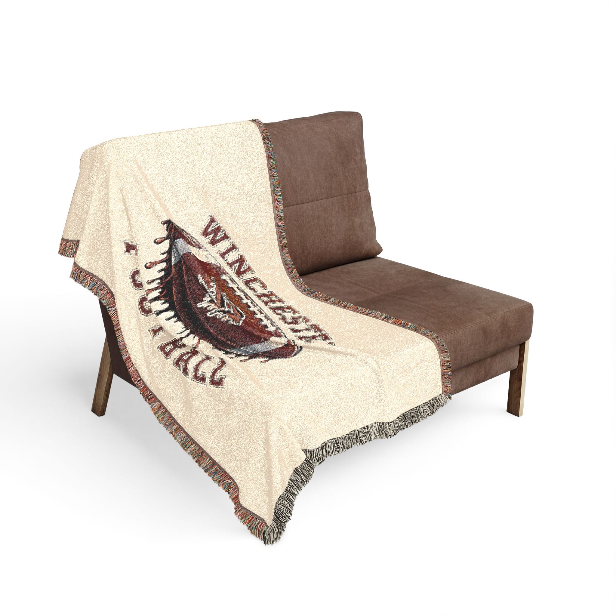 Winchester Football Woven Blanket — Team Football Throw Blanket