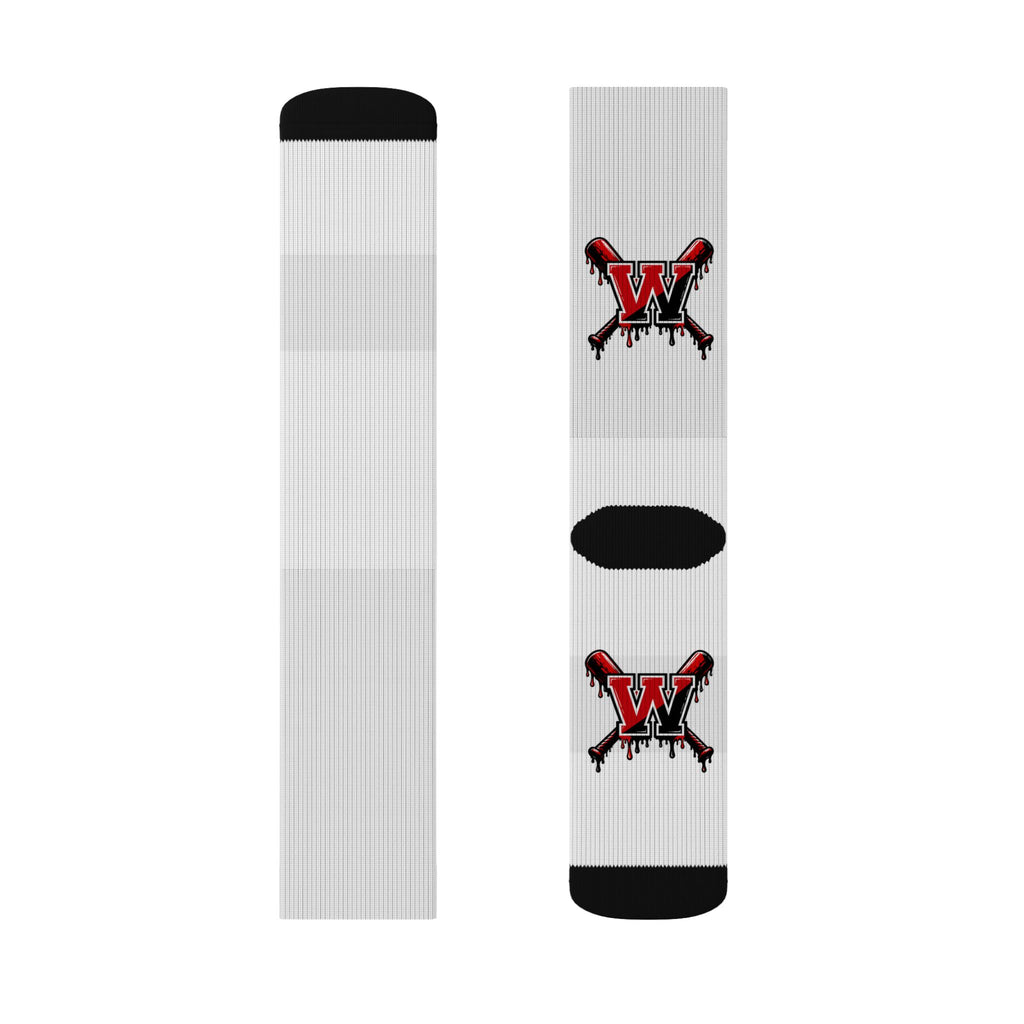 Winchester Red Dripping 'W' Athletic Crew Socks