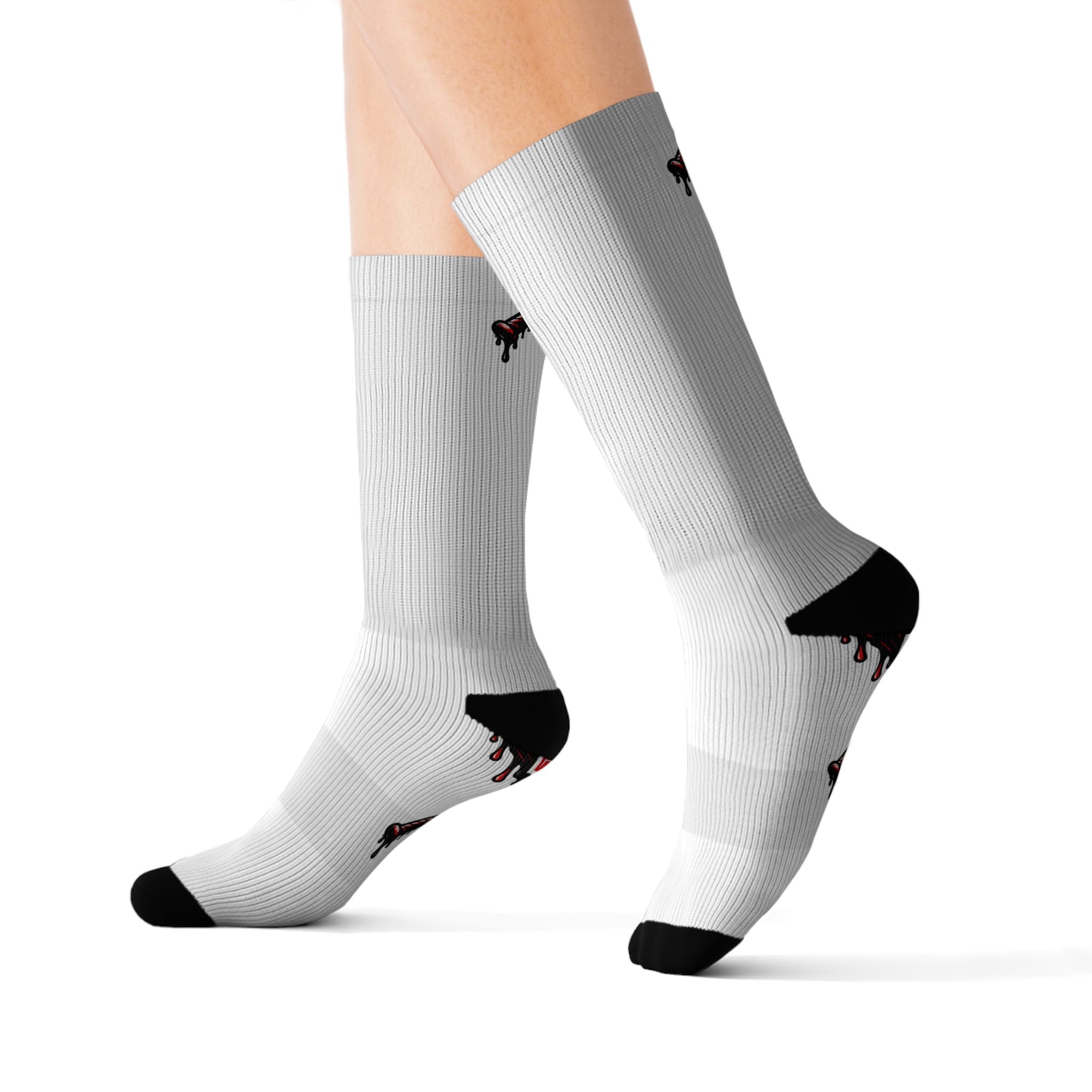 Winchester Red Dripping 'W' Athletic Crew Socks
