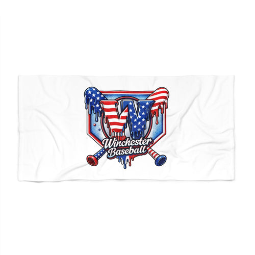 Patriotic Winchester Baseball Beach Towel