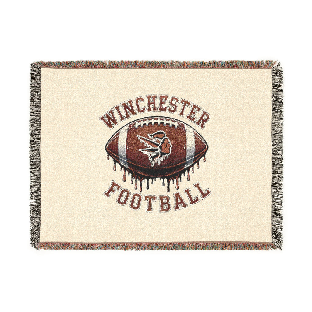 Winchester Football Woven Blanket — Team Football Throw Blanket