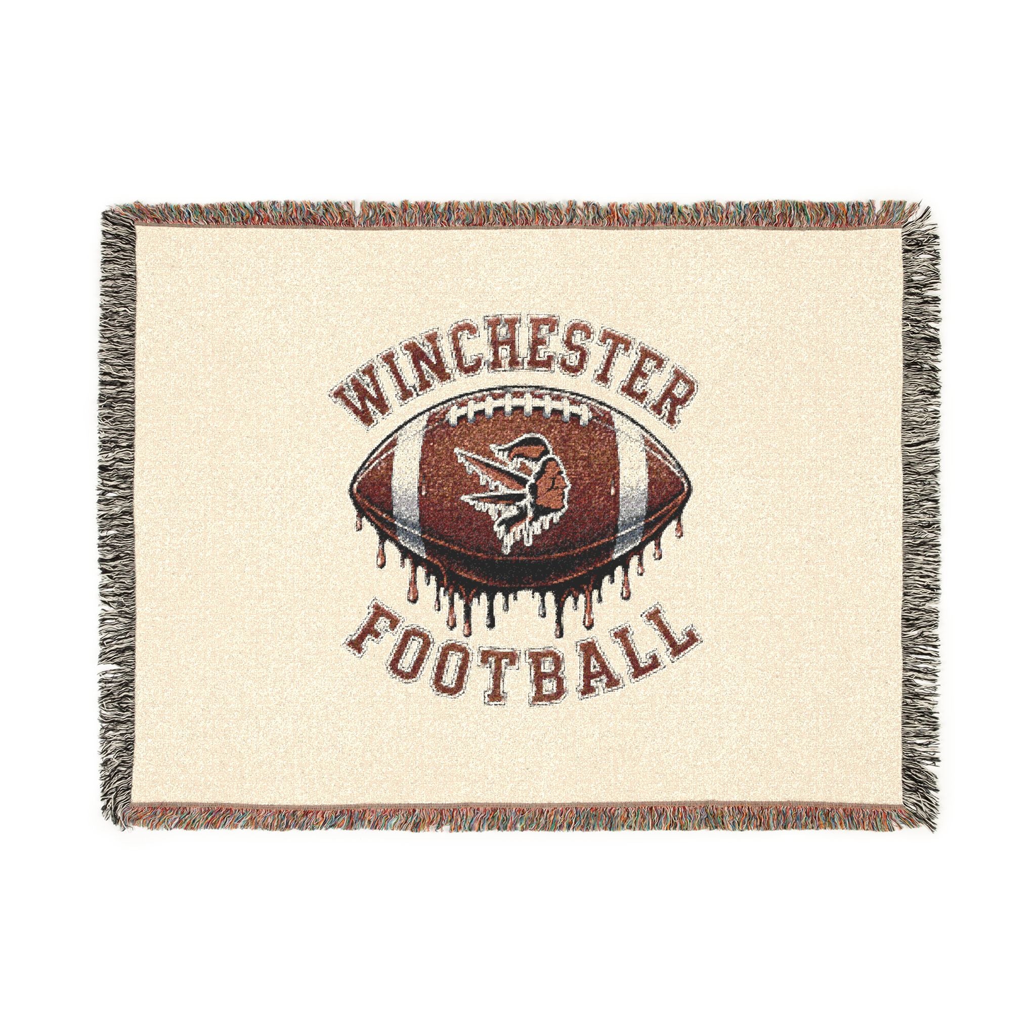 Winchester Football Woven Blanket — Team Football Throw Blanket