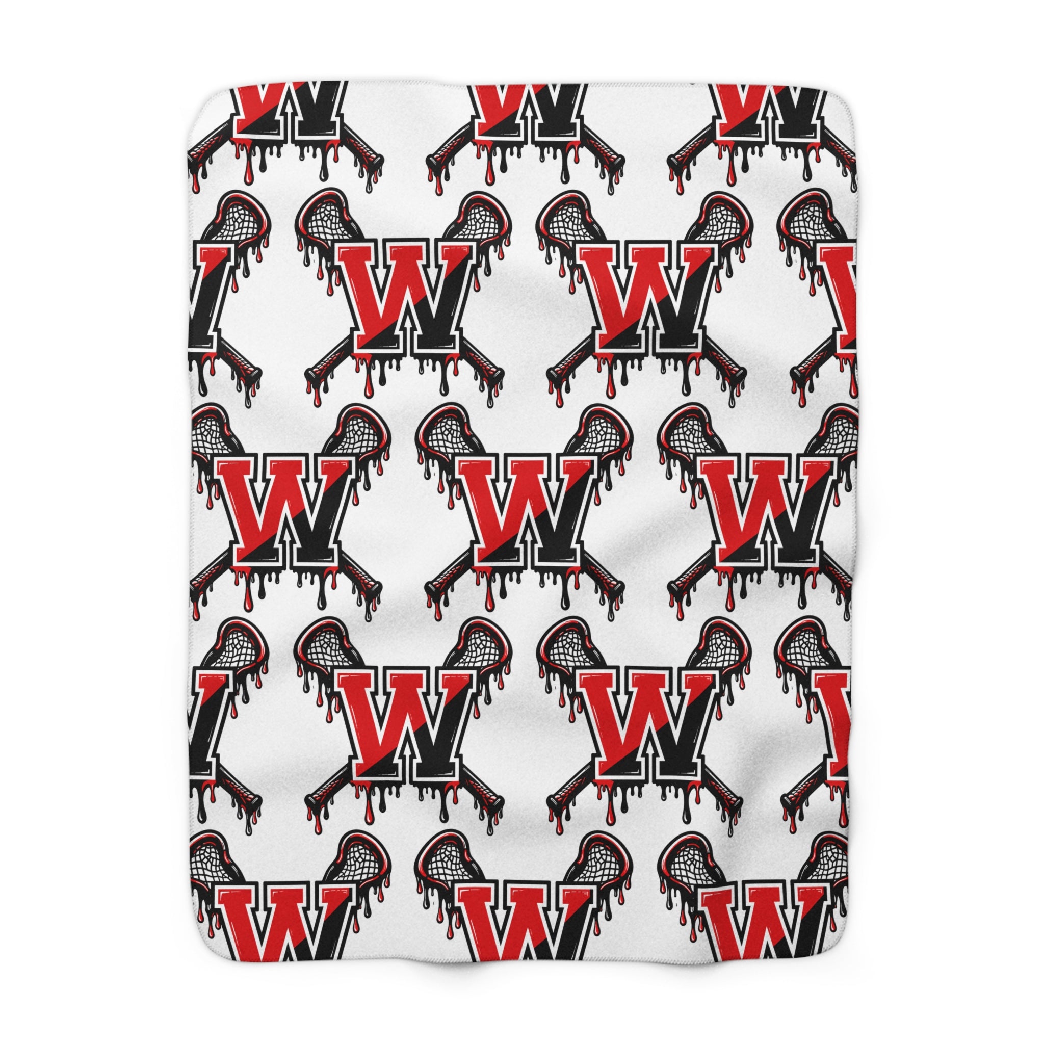 Winchester W Lacrosse Sherpa Fleece Blanket