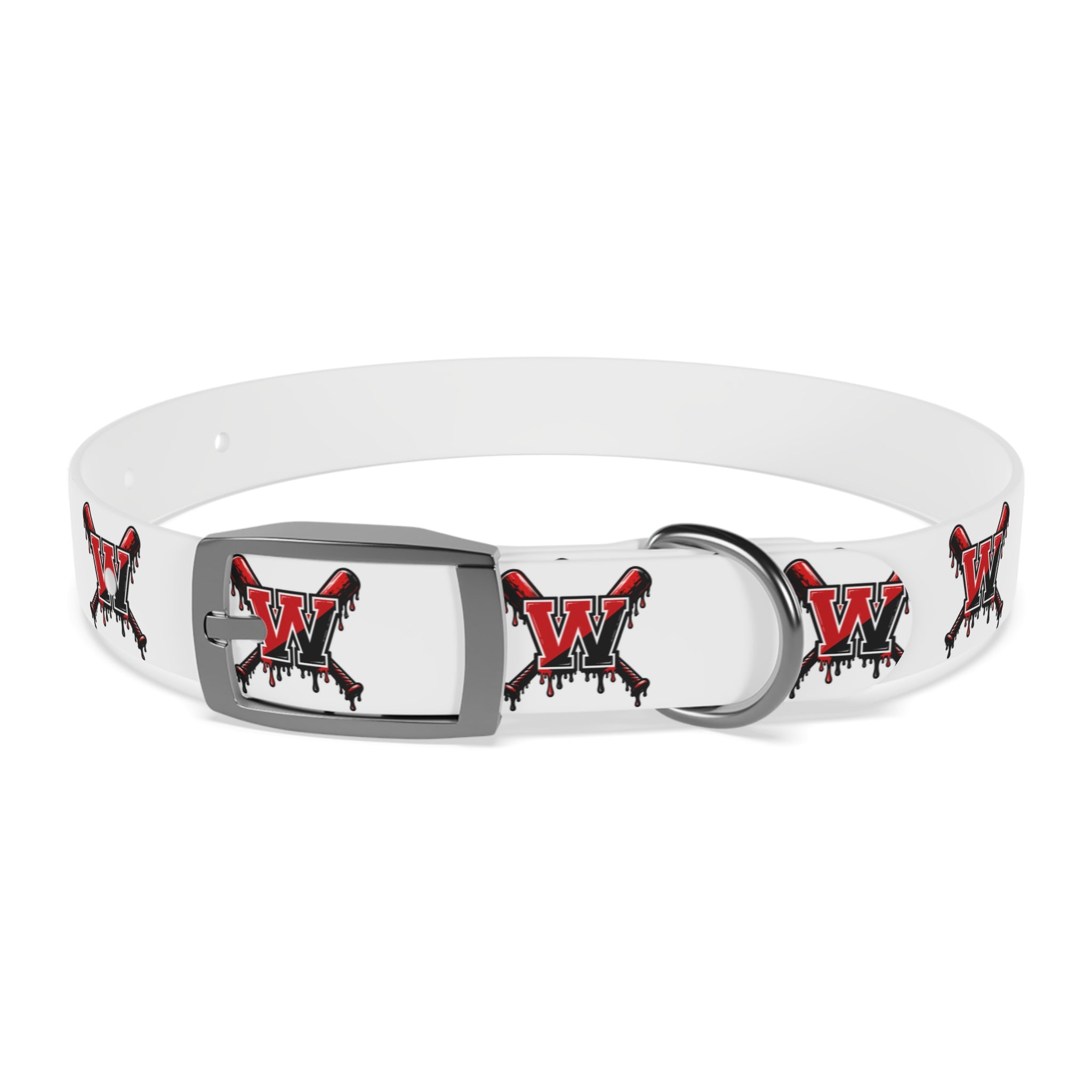 Winchester Baseball Drip 'W' Dog Collar