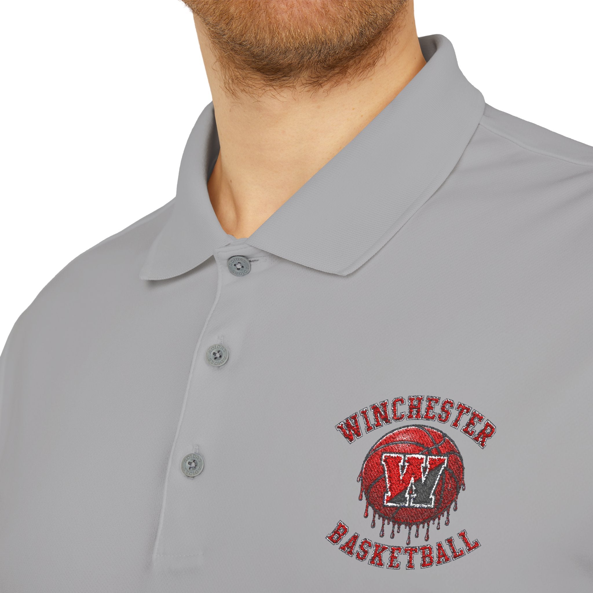 Adidas Embroidered Basketball Polo Shirt